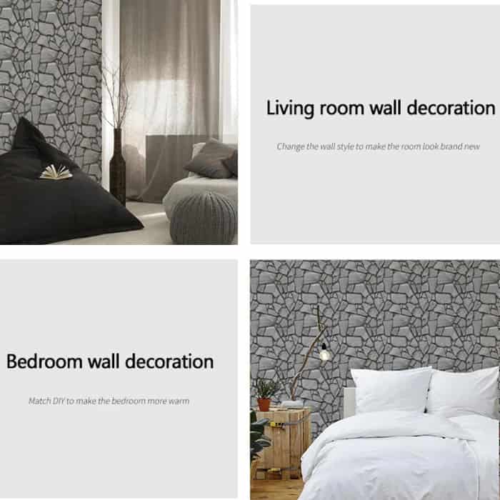RocksWall, trodimenzionalne naljepnice za zid s efektom stijene (10 kom.) (1+1 GRATIS) - Image 6