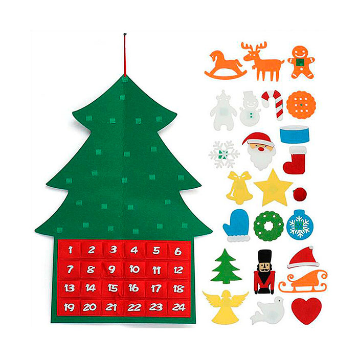 AdventTree, božićno drvce od filca s kalendarom - Image 1