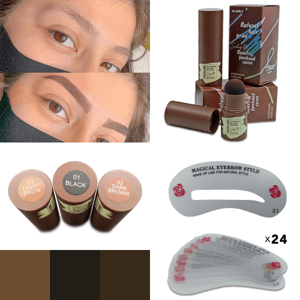BROWSTAMP-TR, Set za oblikovanje obrva s šablonama i pigmentom - Image 7
