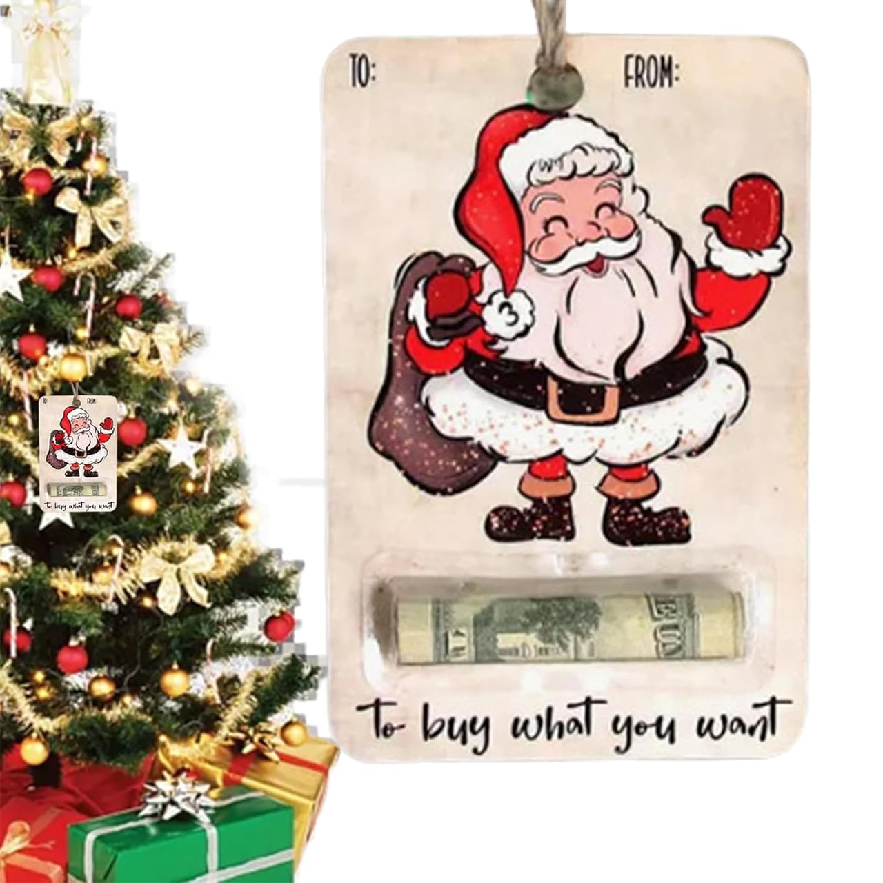 BestGift, božićna čestitka s pretincem za novac (3 komada) - Image 10