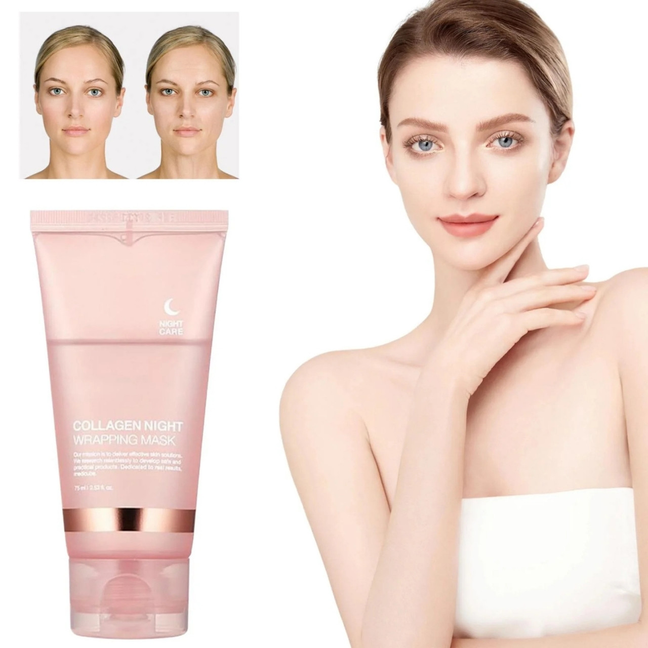 CollagenMask, kolagenska noćna maska za lice s efektom peel-off (1+1 GRATIS ) - Image 6