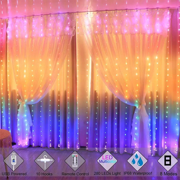 ColorfulCurtain, lagana zavjesa s 300 LED svjetlima u boji - Image 7