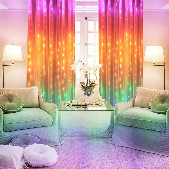 ColorfulCurtain, lagana zavjesa s 300 LED svjetlima u boji - Image 9