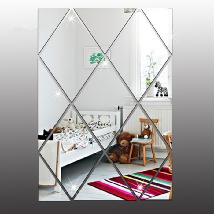 DiamondMirror, zrcalne naljepnice u obliku dijamanta koje osvjetljavaju i uljepšavaju svaku prostoriju (32 kom.) - Image 4