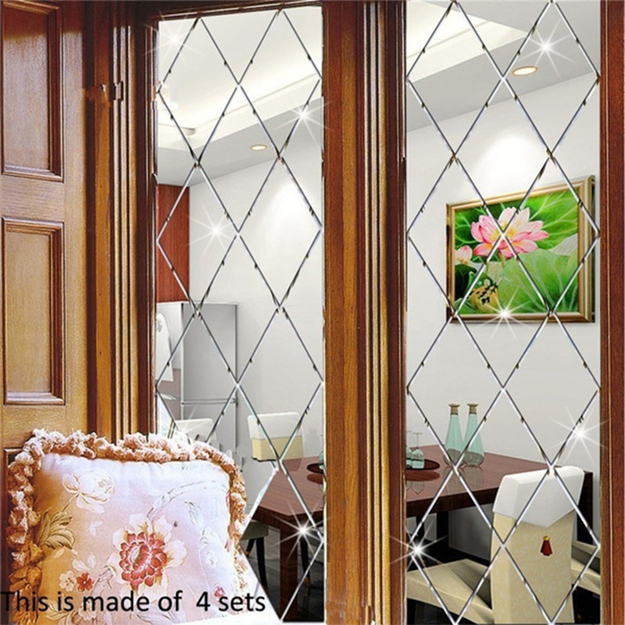 DiamondMirror, zrcalne naljepnice u obliku dijamanta koje osvjetljavaju i uljepšavaju svaku prostoriju (32 kom.) - Image 8