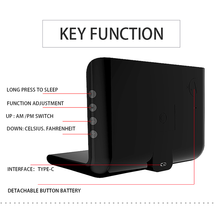 DigitalStation, postolje za punjenje s 4 funkcije: alarmom, kalendarom, termometrom i bežičnim punjenjem - Image 3