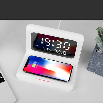 DigitalStation, postolje za punjenje s 4 funkcije: alarmom, kalendarom, termometrom i bežičnim punjenjem - Image 10