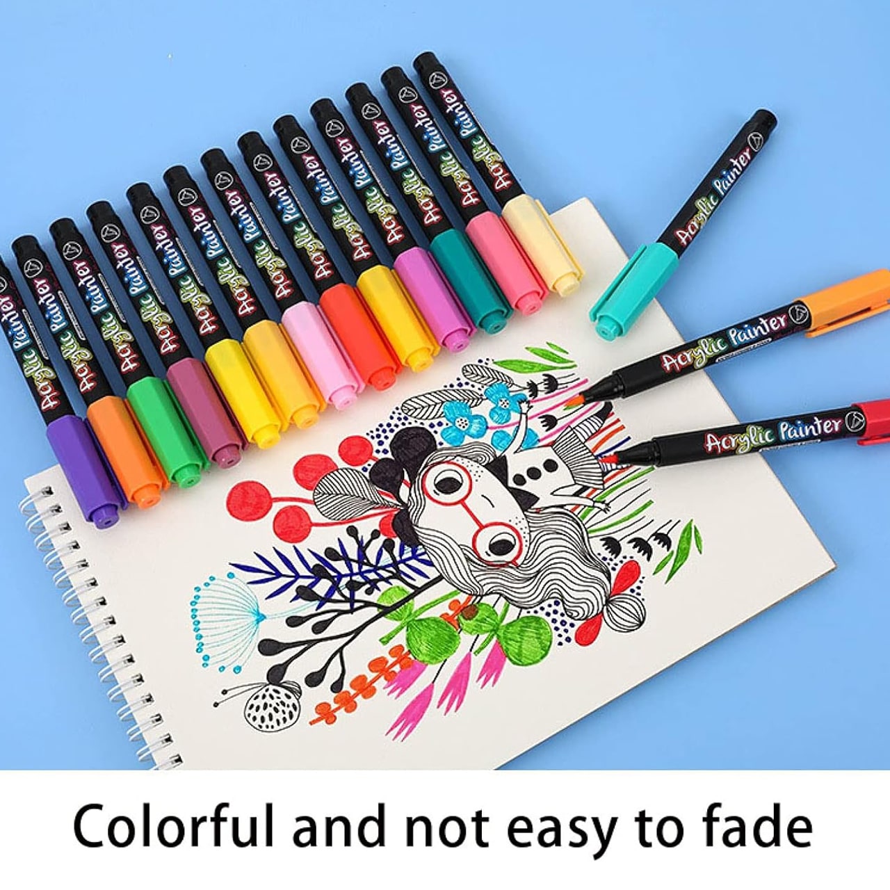 DiyAcrylic, kreativni set s akrilnim markerima, kamenčićima i drvom - Image 9