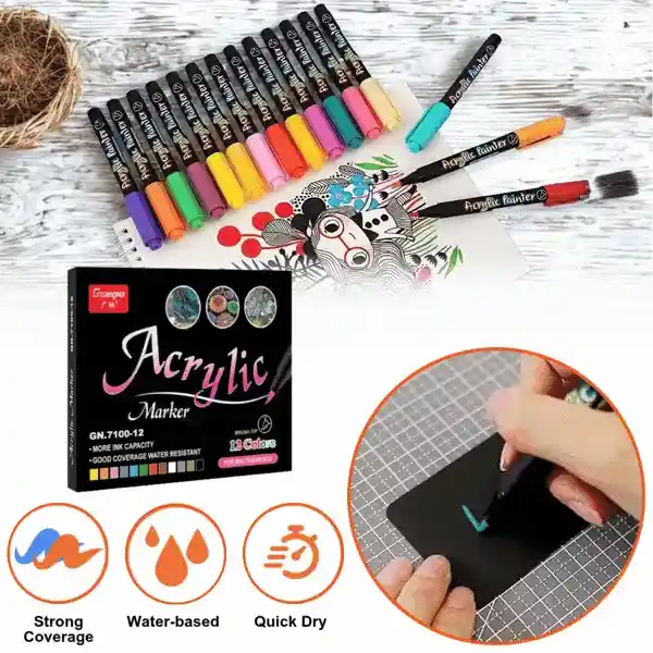 PaintAcrylic, akrilni markeri (12 komada)