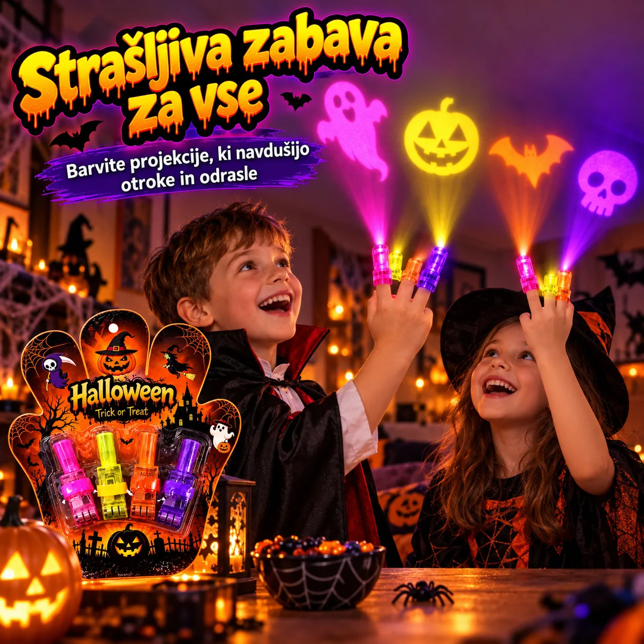 LED projektori za prste – Noć vještica, FingerLights - Image 7