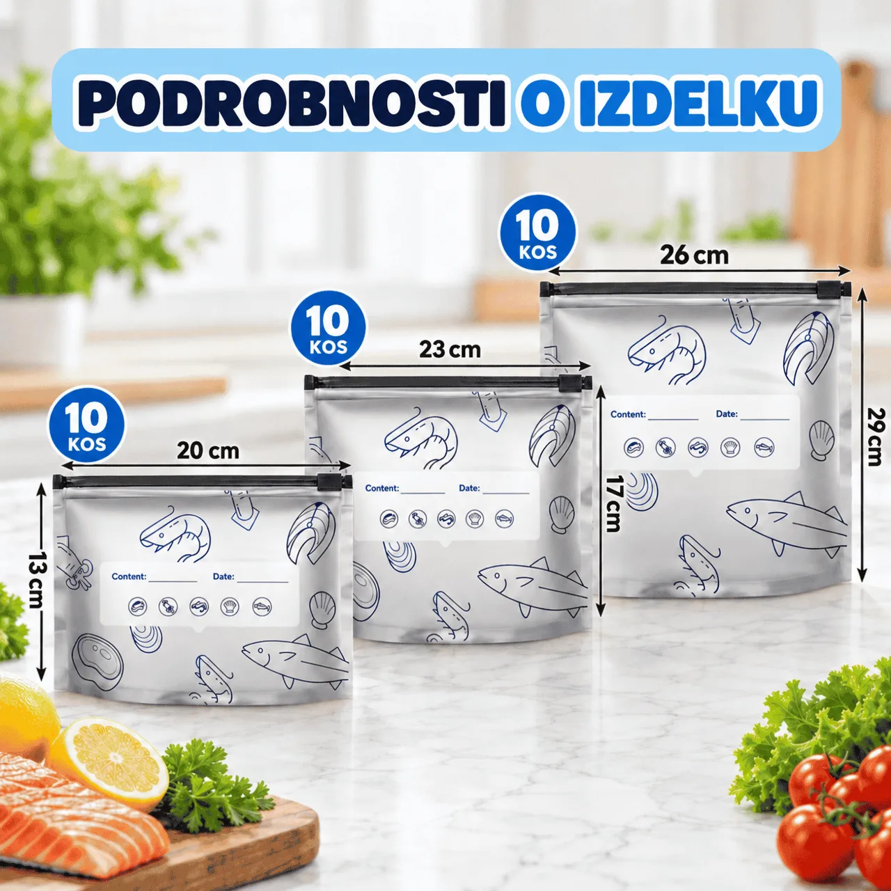 Vrećice za čuvanje hrane (30 kom.), FreshBags - Image 3