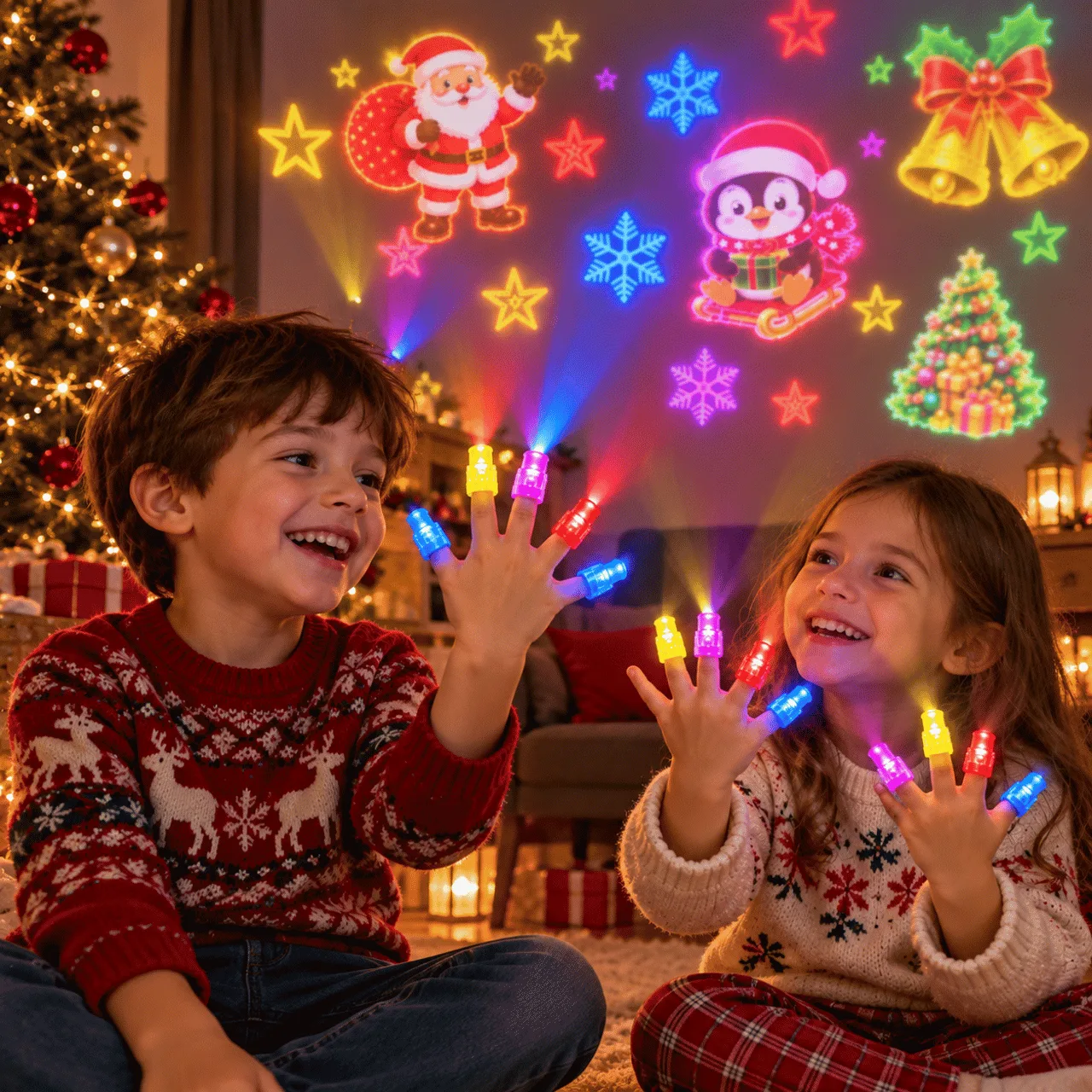 LED projektori za prste s božićnim motivima, FunLights - Image 5