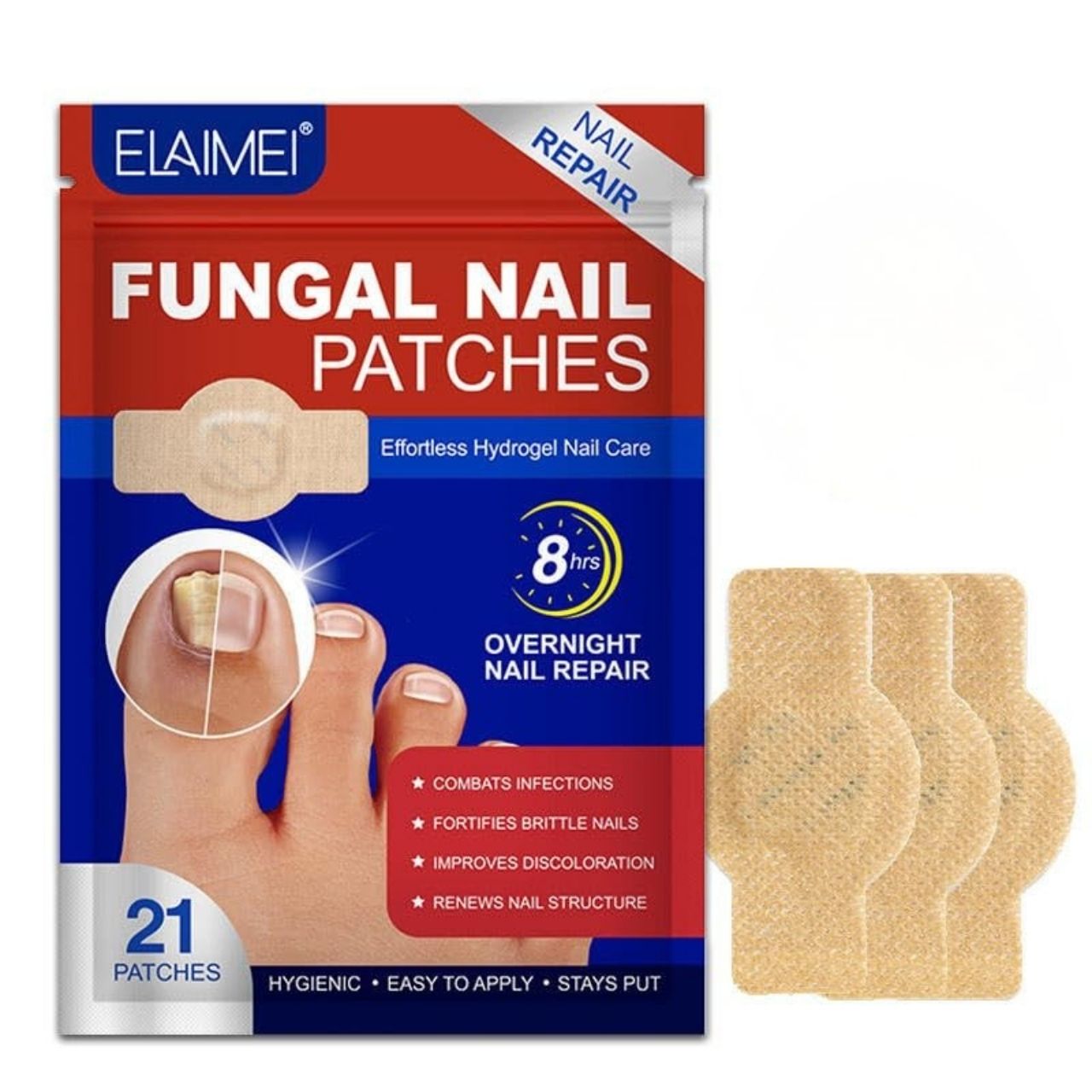 FungalPatches, obnavljajuće flastere za njegu oštećenih noktiju (21 kom.) - Image 8