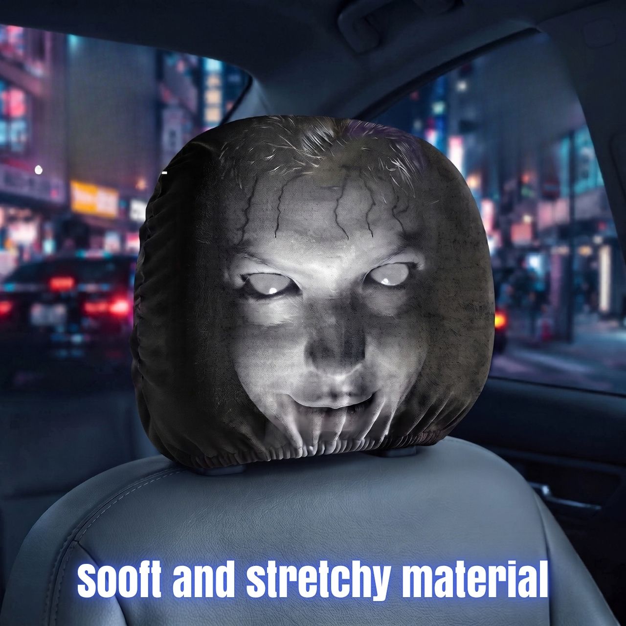Strašne navlake za naslone za glavu u automobilu (2 komada), GhostFace - Image 7