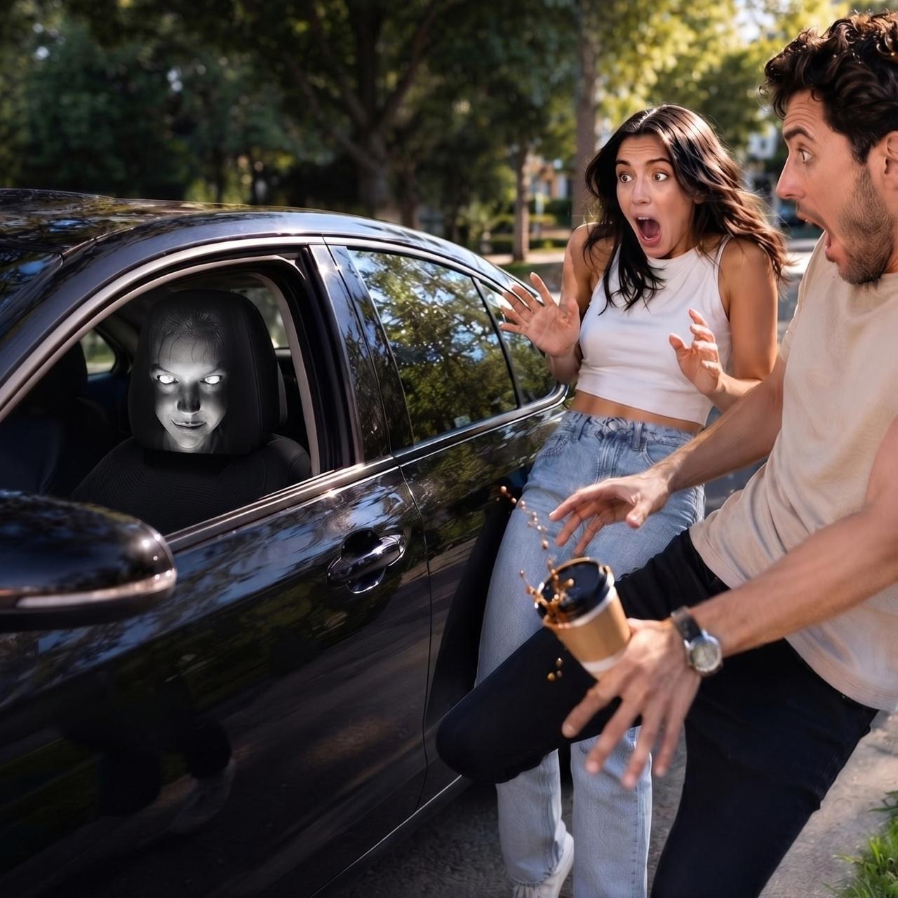 Strašne navlake za naslone za glavu u automobilu (2 komada), GhostFace - Image 8