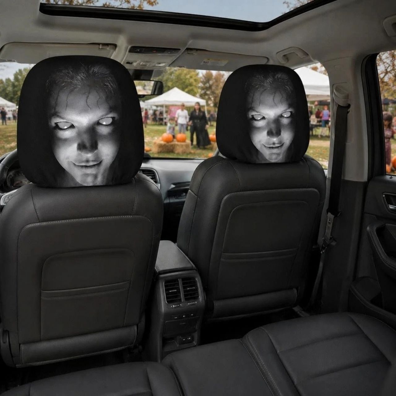 Strašne navlake za naslone za glavu u automobilu (2 komada), GhostFace - Image 10
