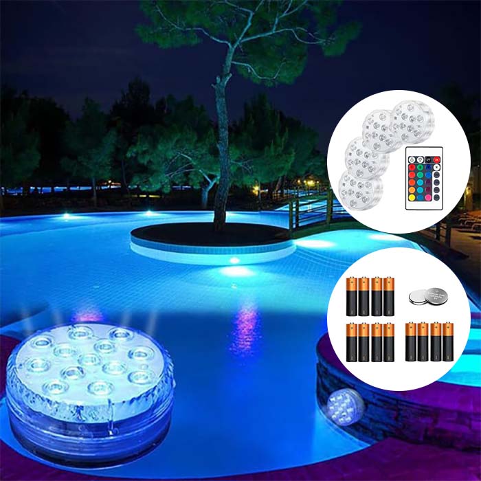 GlowBundle, 4 vodootporna LED svjetla + set baterija - Image 3