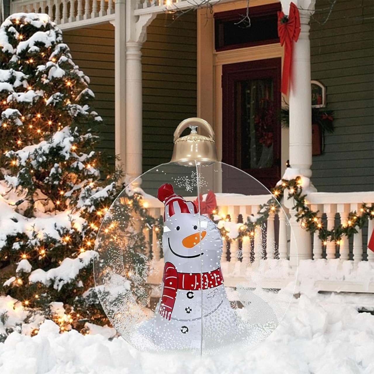 GlowySnowy, božićna kugla s motivom snjegovića i svjetlom - Image 1