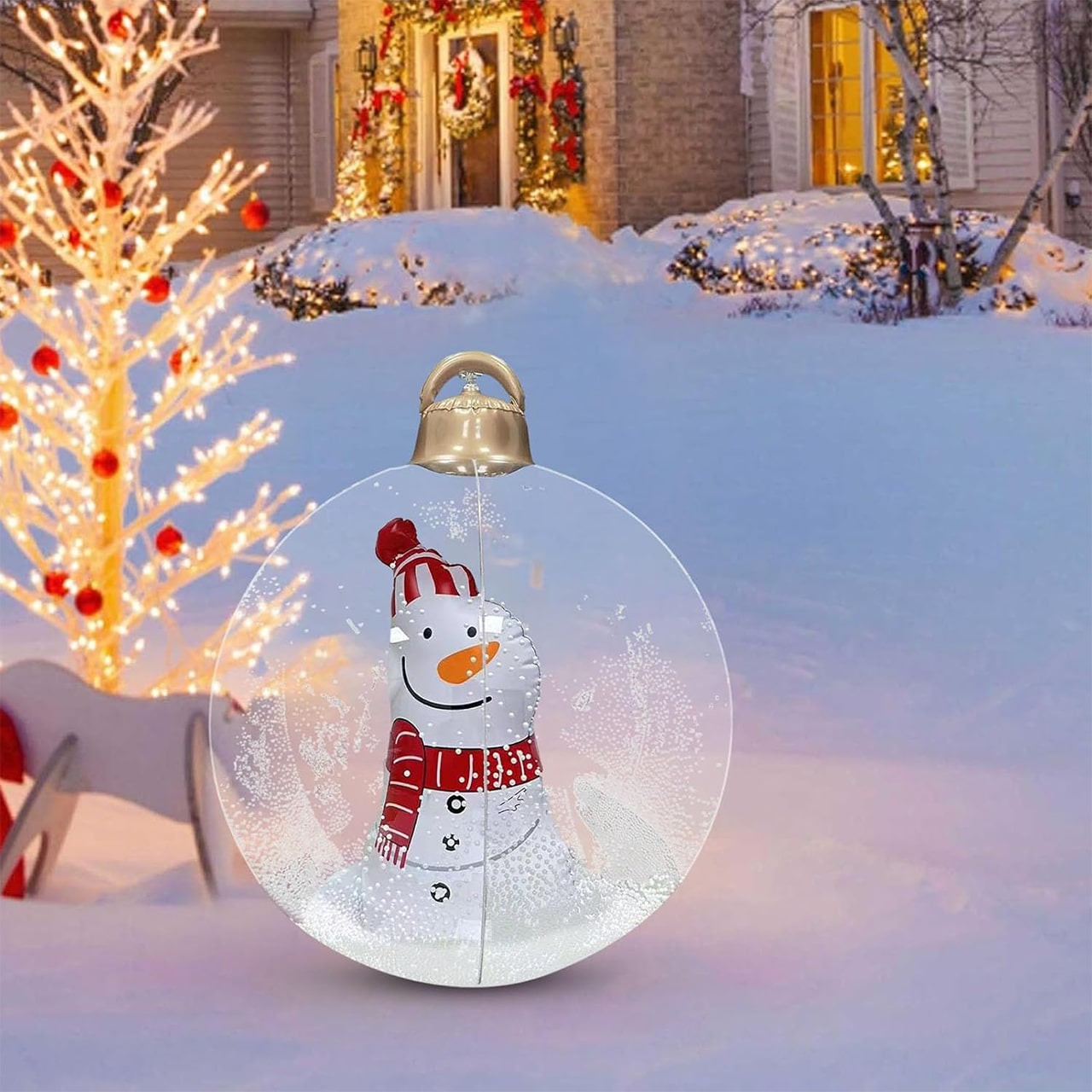 GlowySnowy, božićna kugla s motivom snjegovića i svjetlom - Image 3