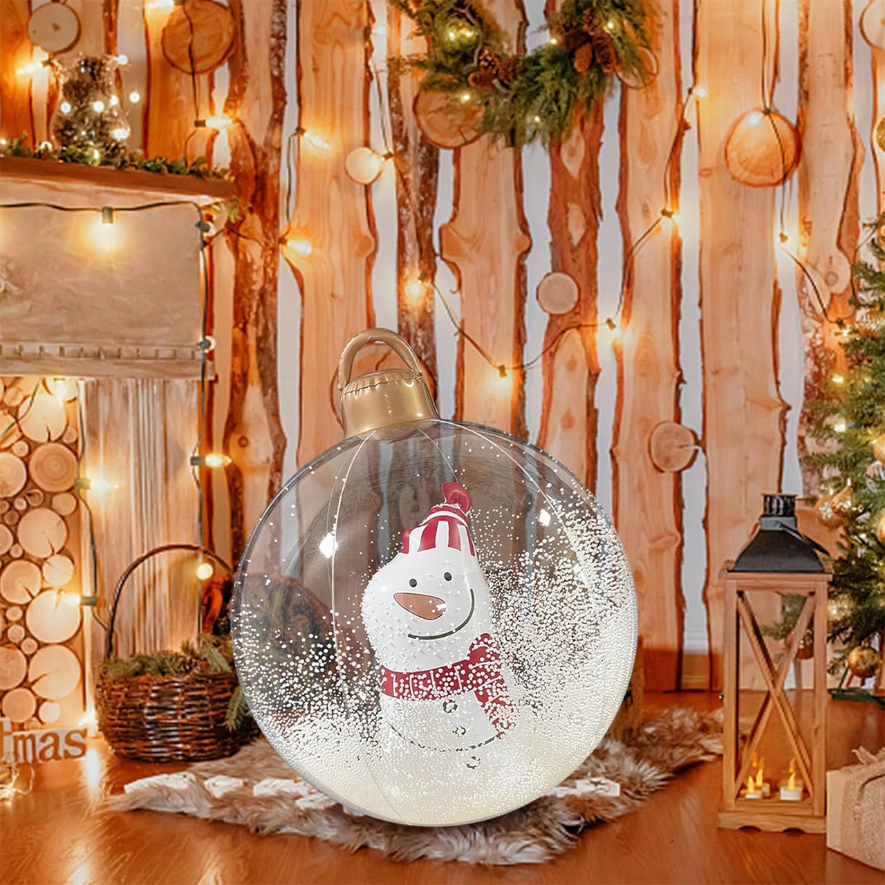 GlowySnowy, božićna kugla s motivom snjegovića i svjetlom - Image 6