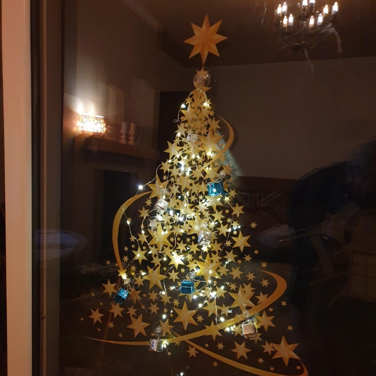 GoldenTree, božićne naljepnice za prozore u zlatu (2 kom) - Image 4
