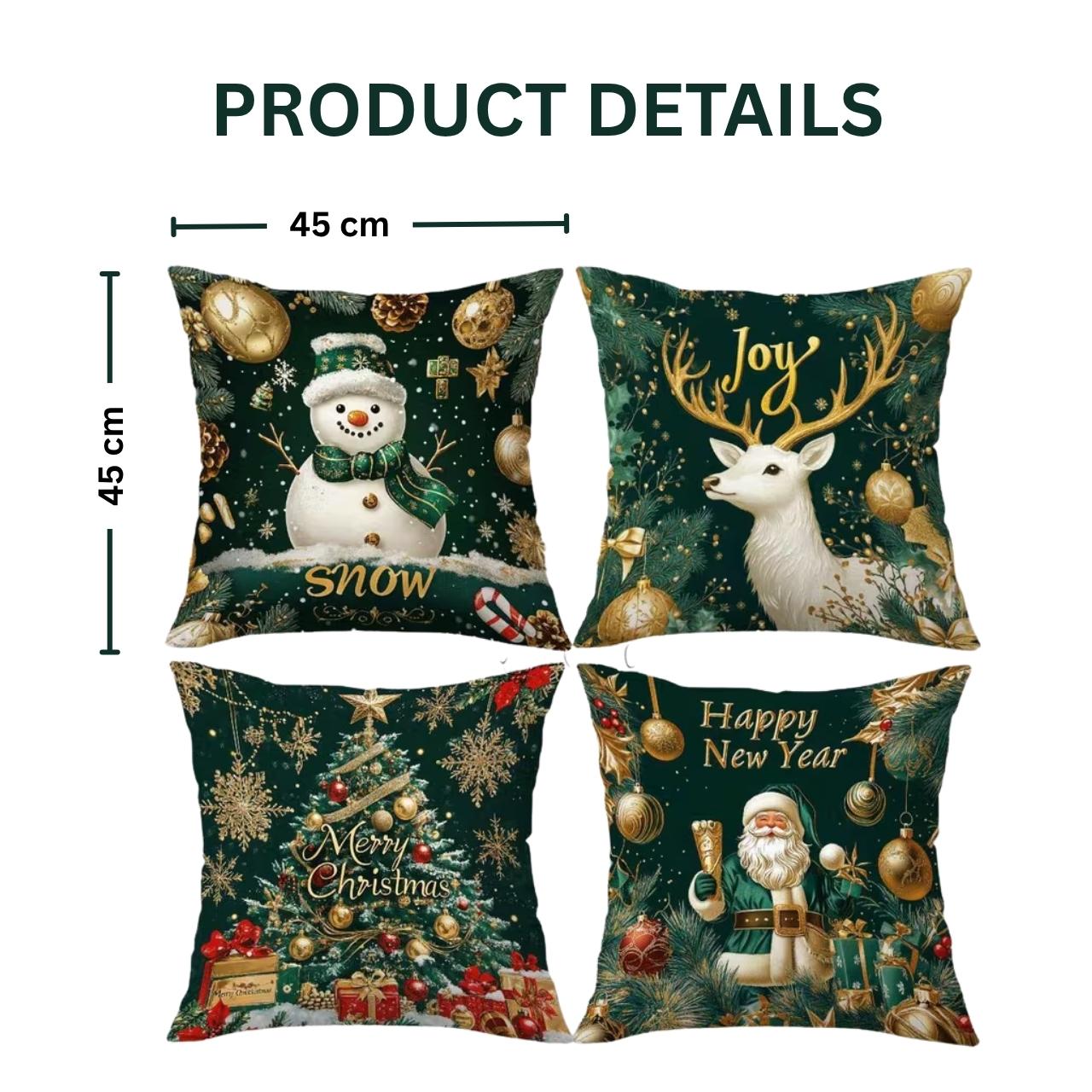 Božićne navlake za jastuke (4 komada), GreenXmass - Image 5