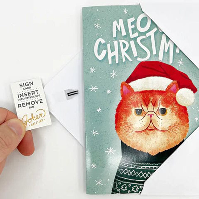 MeowCard, zabavna zvučna božićna čestitka s mačkom - Image 3