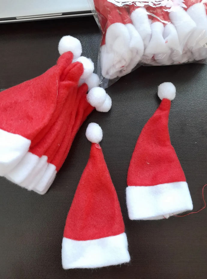 MiniSantaHats, džep za Djed Mraza (20 komada) - Image 9