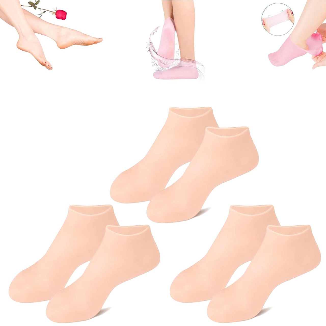 MoistMask, hidratantne silikonske čarape za njegu stopala (1+1 GRATIS ) - Image 10