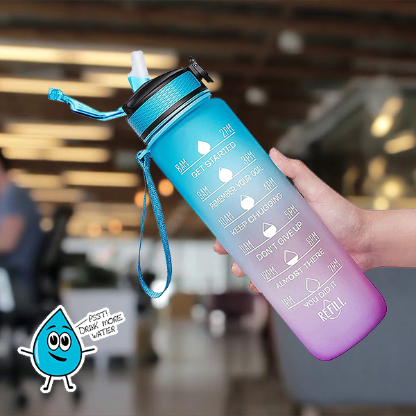 MotivationalBottle, boca za vodu s motivacijskim citatima i vremenskim oznakama (1000 ml) - Image 7
