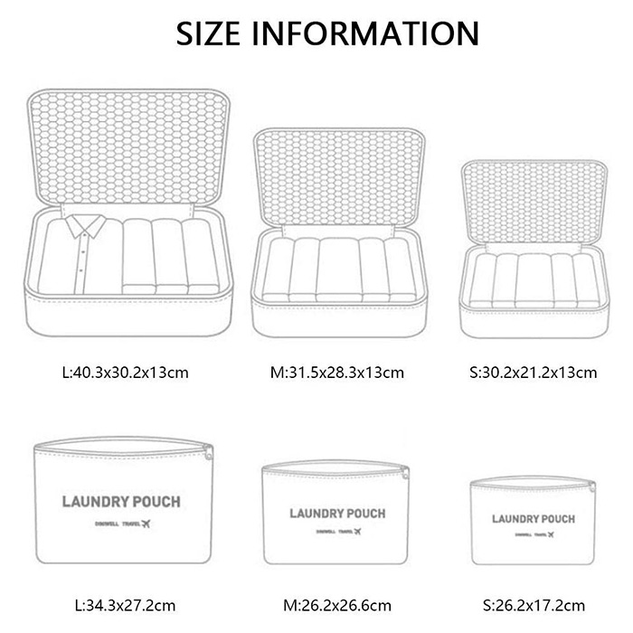 PackingBags, putne torbe za organizaciju u kofera i ruksaka (6 komada) - Image 2