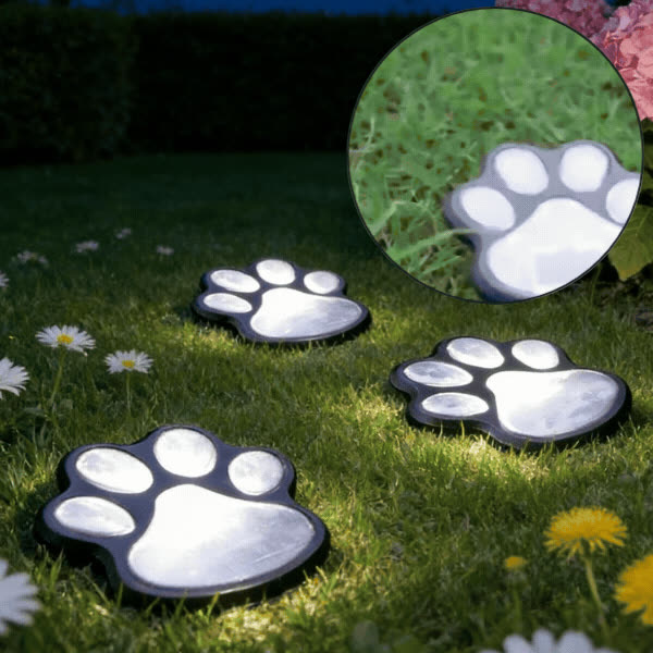 Solarne LED svjetiljke u obliku šapa, Paws - video
