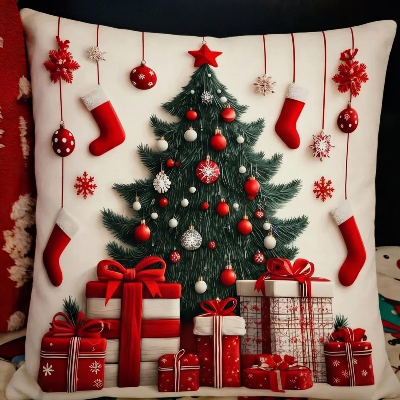 Božićne navlake za jastuke (4 komada), RedXmass - Image 10