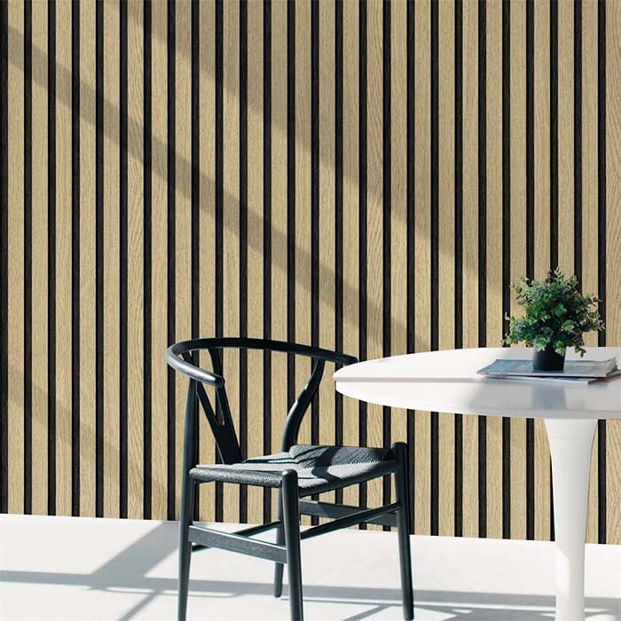 SlatWall, samoljepljiva naljepnica s izgledom prirodnog drva (300 x 45 cm) - Image 1