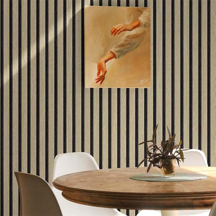 SlatWall, samoljepljiva naljepnica s izgledom prirodnog drva (300 x 45 cm) - Image 5