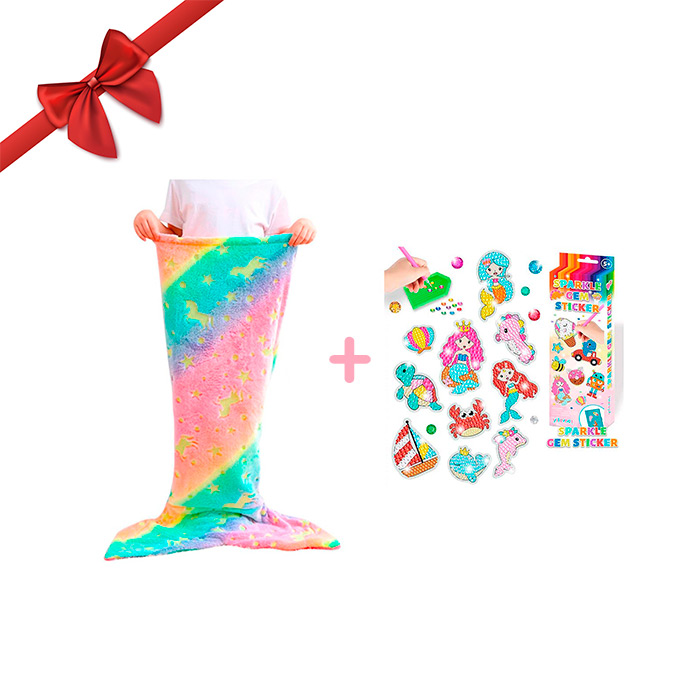 SparkleMermaid, poklon set s dekicom za djevojčice i besplatnim setom za stvaranje dijamanata i naljepnica - Image 2