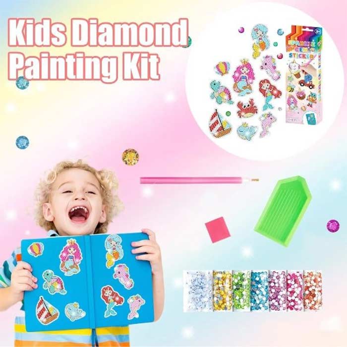 SparkleStickers, kreativni set za nanošenje dijamanata u boji na naljepnice - Image 4