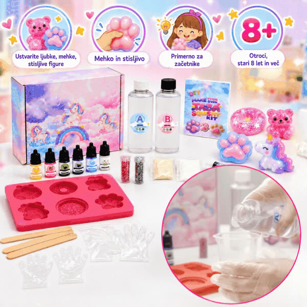 Komplet za izradu DIY figurica, SquishyMaker - video