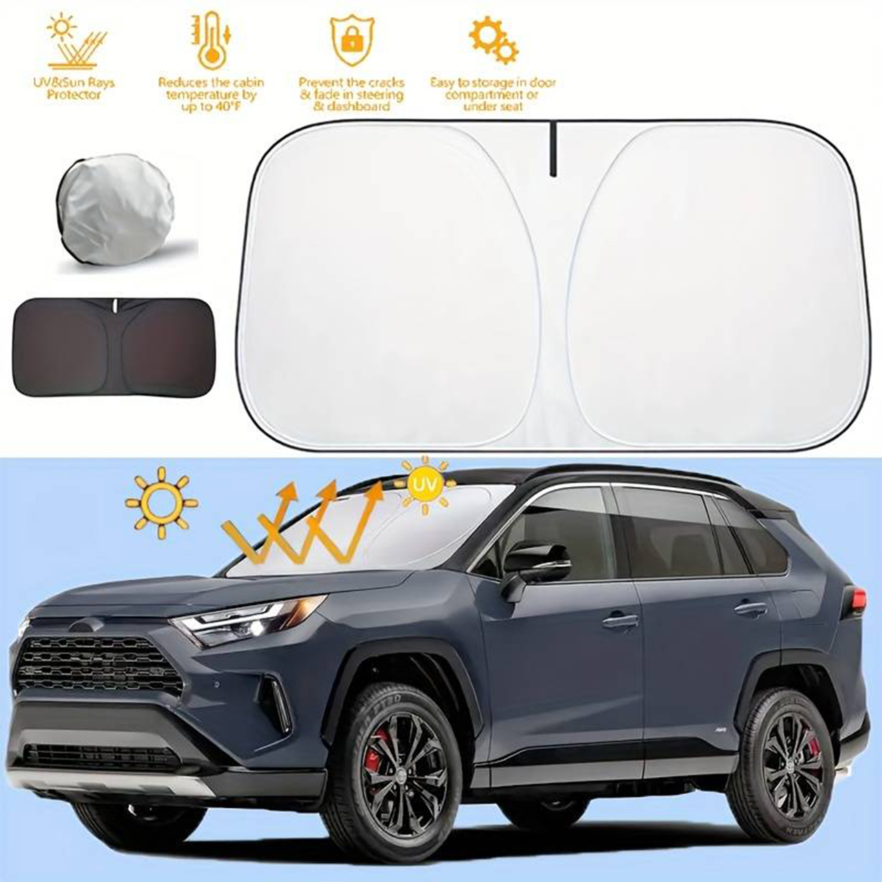 SunVisor, uvlačiva sjenila za vjetrobransko staklo automobila - Image 5