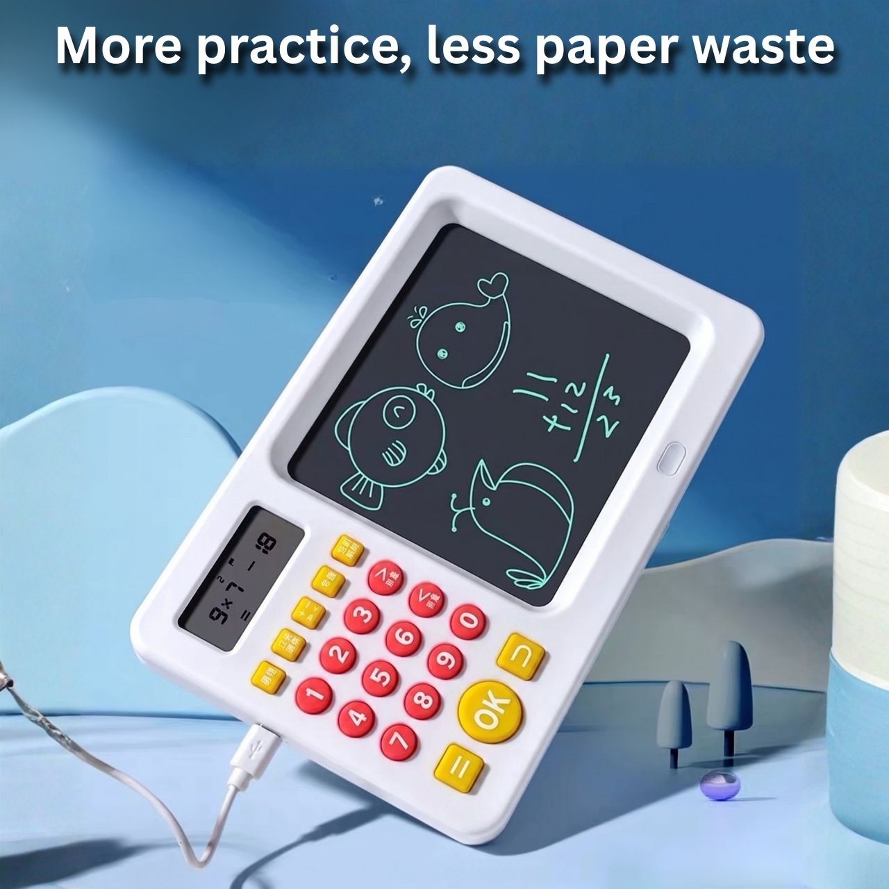 2-u-1 tablet za učenje s kalkulatorom za djecu, TrainMath - Image 2