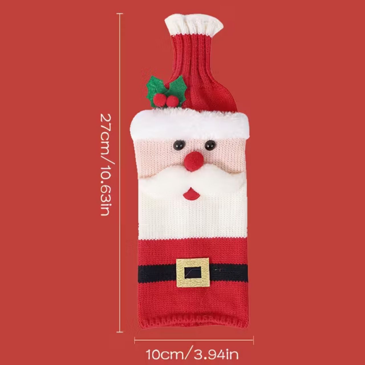 WineSanta, navlaka za bocu Djeda Božićnjaka - Image 1