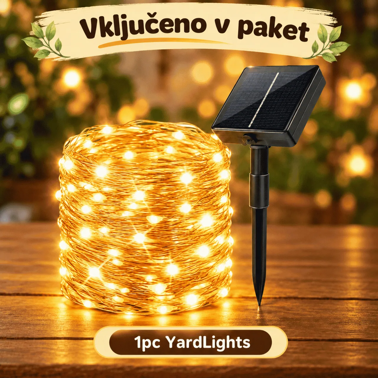 Solarne LED lampice na žici (12 m), YardLights