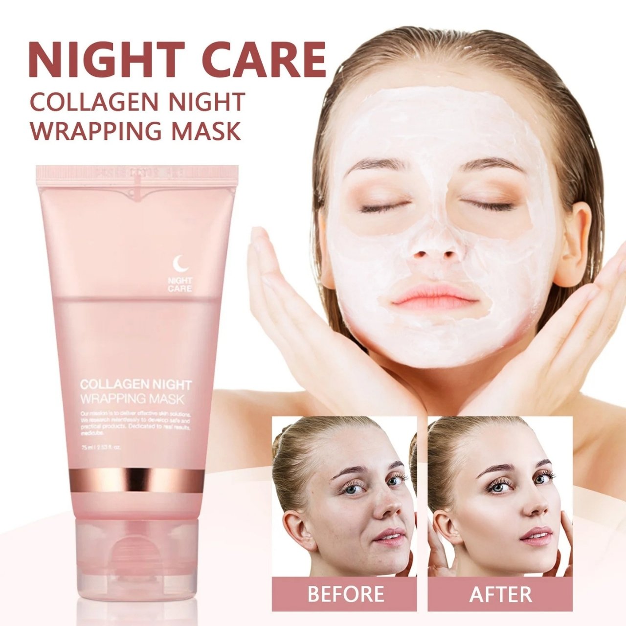 CollagenMask, kolagenska noćna maska za lice s efektom peel-off (1+1 GRATIS ) - Image 5