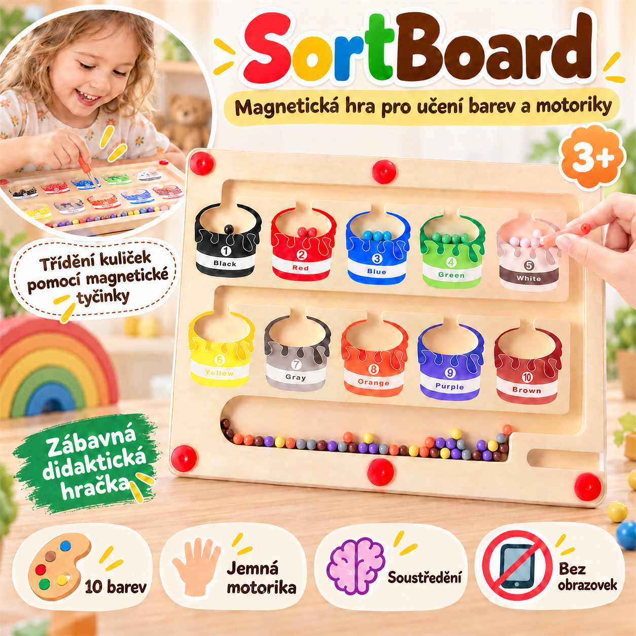 SortBoard, didaktička igračka za organiziranje te učenje boja - Image 1